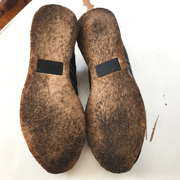 Converse x John Varvatos Black Leather Sneakers White Stitching Mens Size 10.5 - Picture 9 of 9